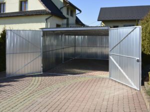 Mehrzweckschuppen Verzinkt mit Zweifluegeltor